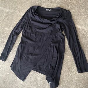 Medium MNY Marc New York Women’s Black Blouse, Long Sleeved Supima Cotton